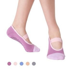 Aprilaugust Yoga Barre Pilates Socks | Purple